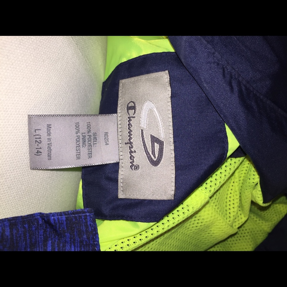 Champion Waterproof Juniors Jacket,Navy&Black12-14 - Picture 8 of 8